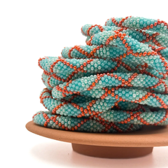 Bracelet népalais Turquoise, orange