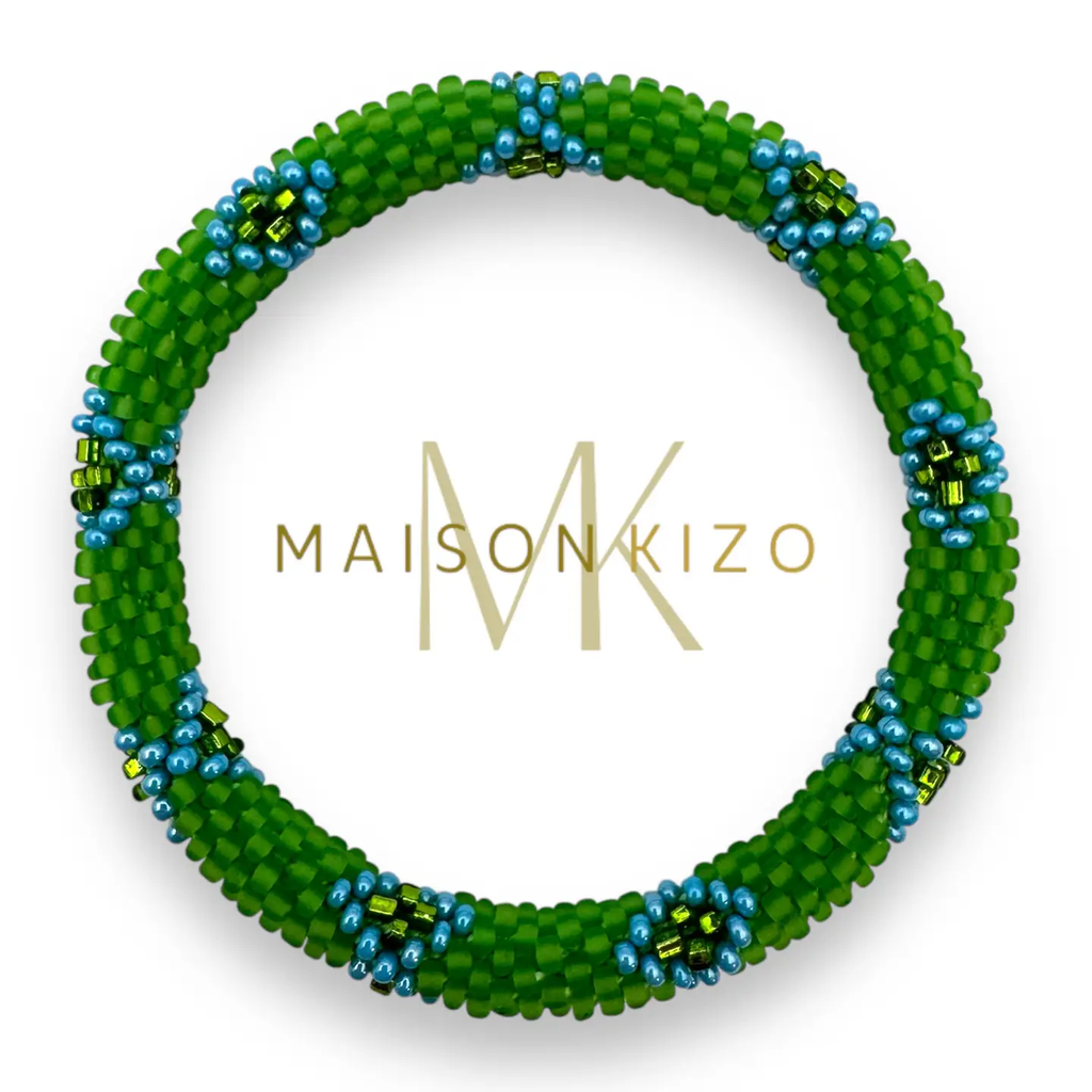 Bracelet népalais Vert, bleu
