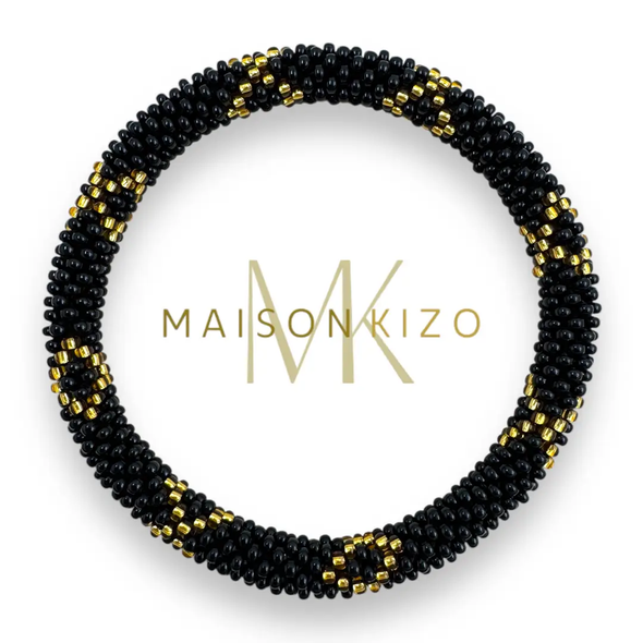 Bracelet népalais Noir, doré