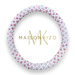 Bracelet népalais Rose, blanc
