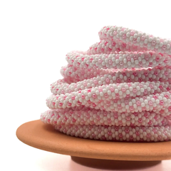 Bracelet népalais Rose, blanc