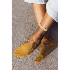 Chaussettes transparentes Nakameguro Ocre