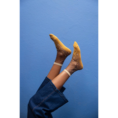 Chaussettes transparentes Nakameguro Ocre