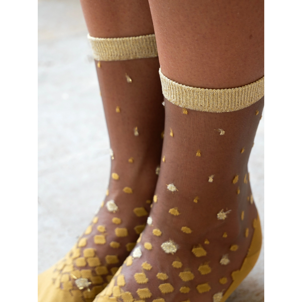 Chaussettes transparentes Nakameguro Ocre