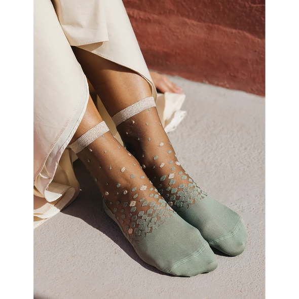 Chaussettes transparentes Nakameguro Champagne