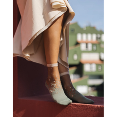 Chaussettes transparentes Nakameguro Champagne