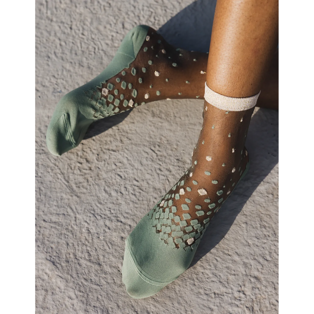 Chaussettes transparentes Nakameguro Champagne