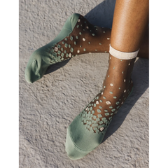 Chaussettes transparentes Nakameguro Champagne