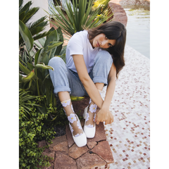 Chaussettes transparentes Murano Crème