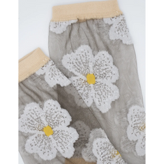 Chaussettes transparentes Murano Crème