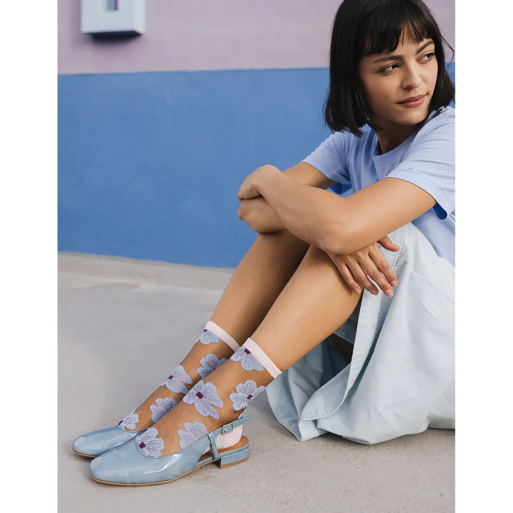 Chaussettes transparentes Murano Mauve