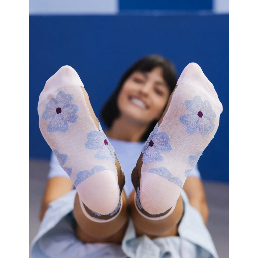 Chaussettes transparentes Murano Mauve