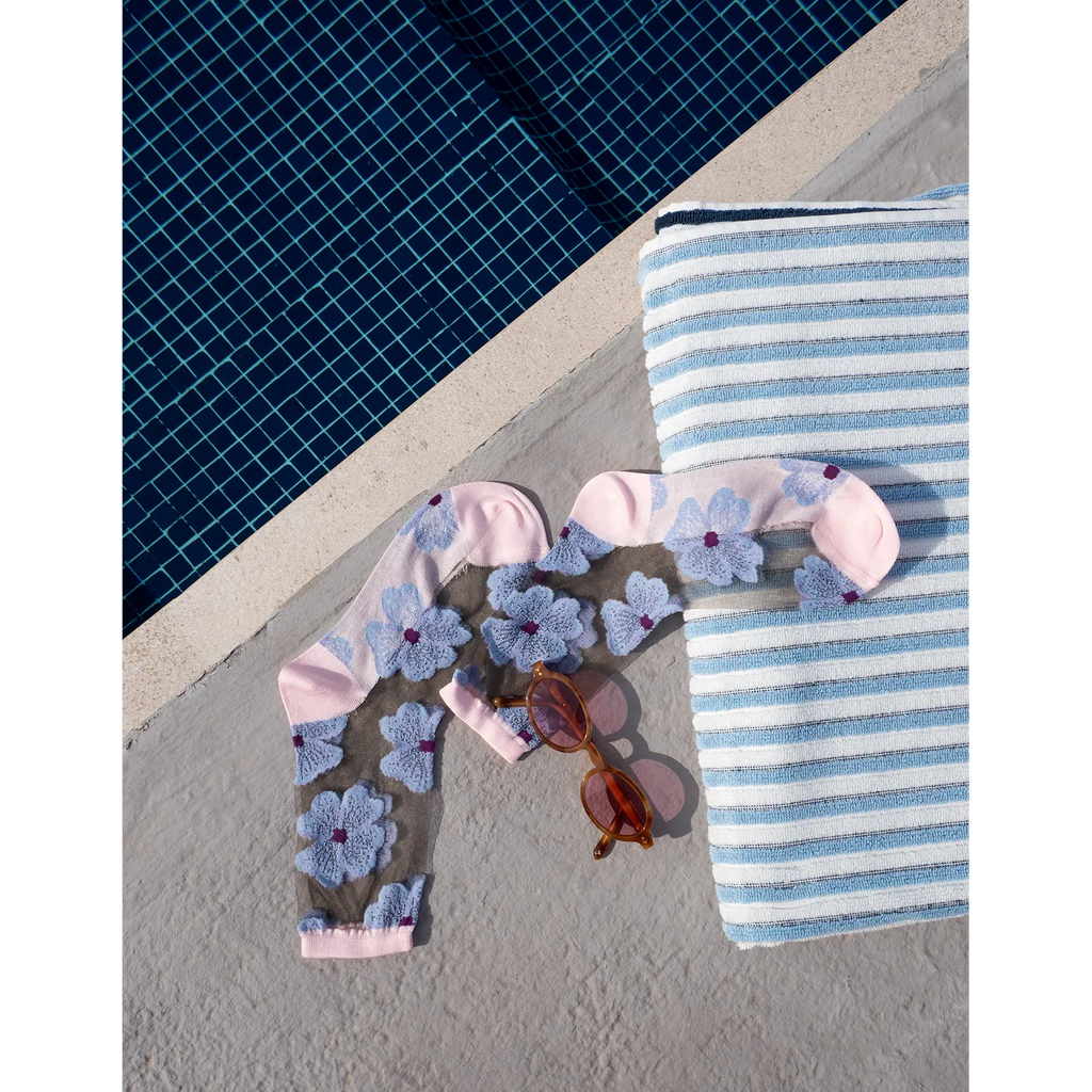 Chaussettes transparentes Murano Mauve