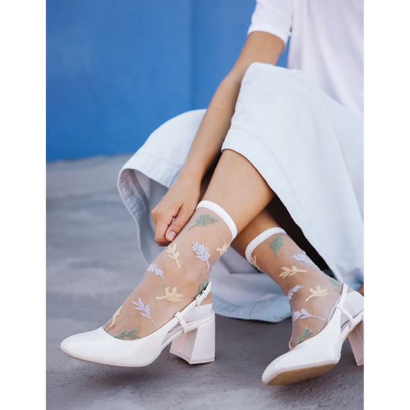 Chaussettes transparentes Les Alpes Pastel