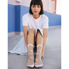 Chaussettes transparentes Les Alpes Pastel