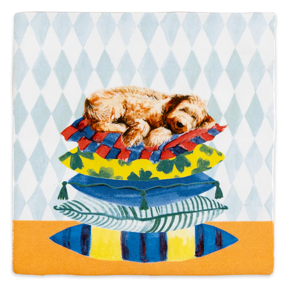 Carreau de céramique - Sleepy dog
