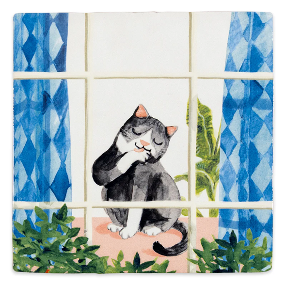 Carreau de céramique - Cosy Cat