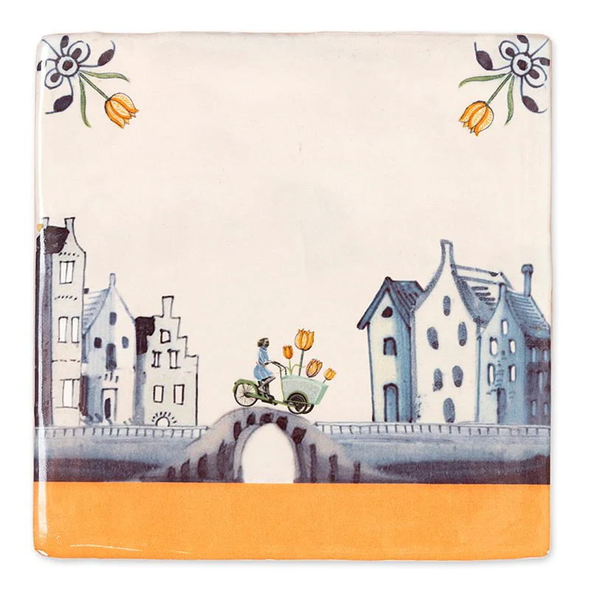 Carreau de céramique - Tulips on their way to you