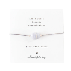 Bracelet Agate dentelle bleue