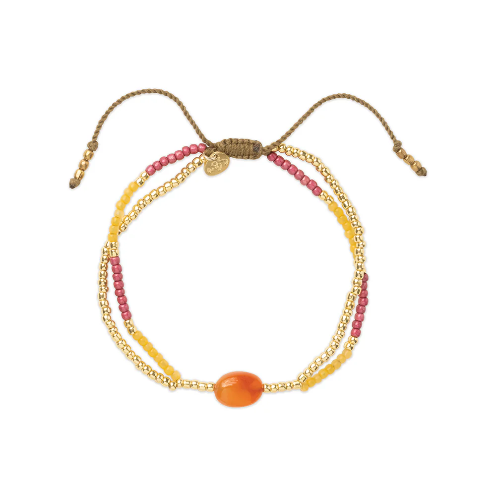 Bracelet cornaline brillante