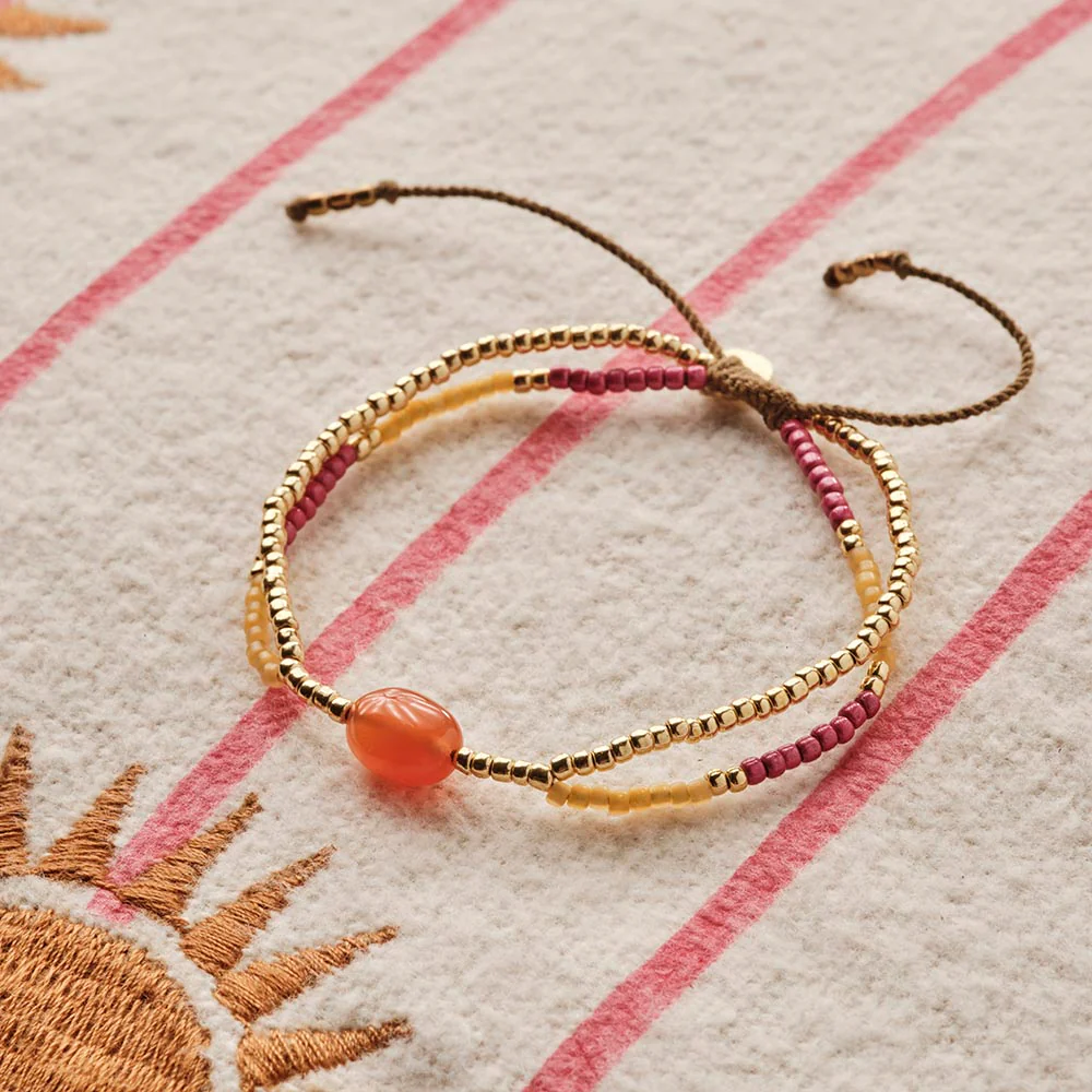 Bracelet cornaline brillante