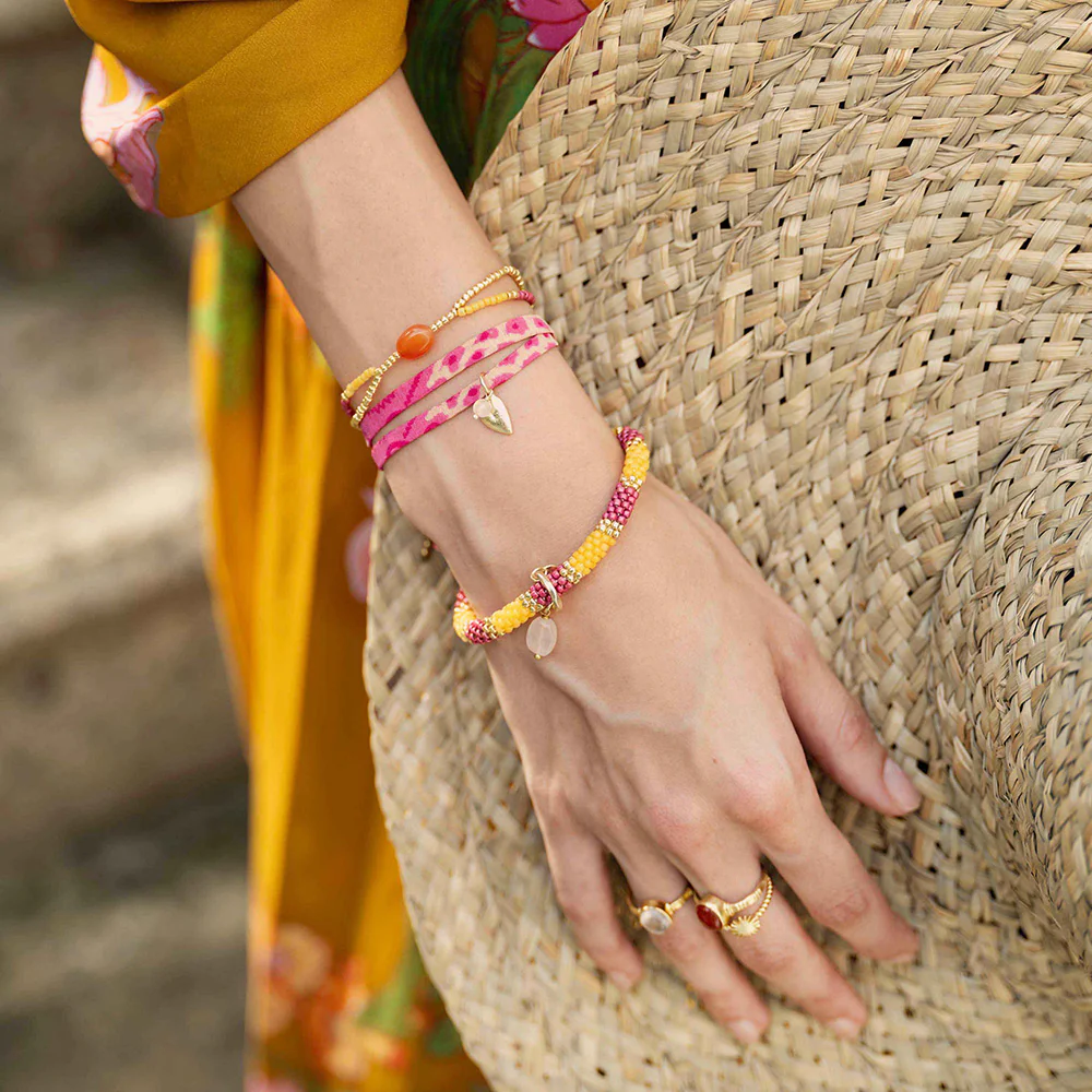 Bracelet cornaline brillante