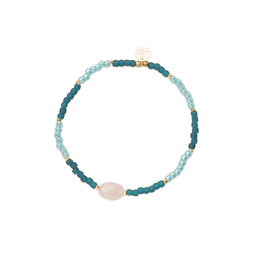 Bracelet en quartz rose brumeux
