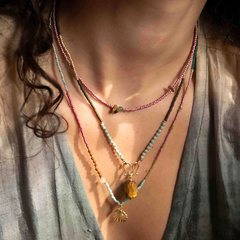 Collier en Quartz rose aventureux