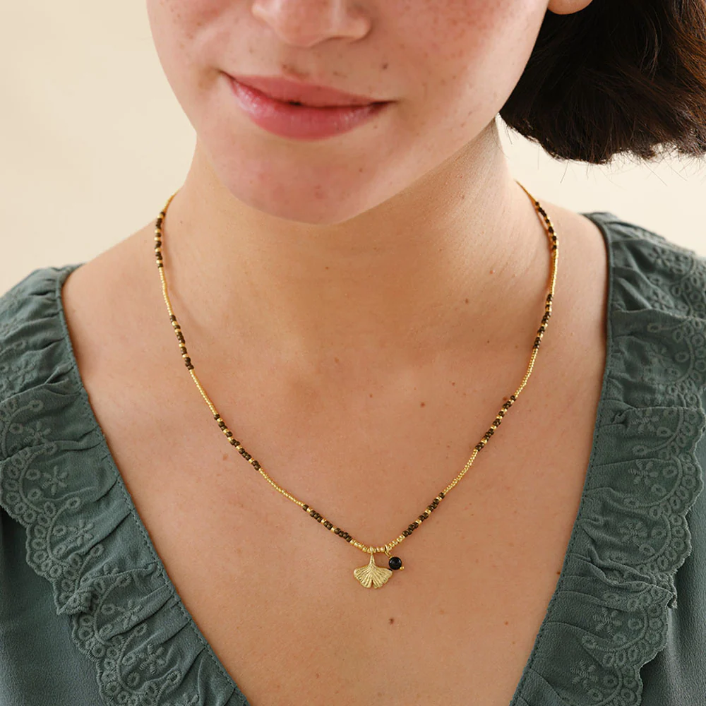 Collier en onyx noir