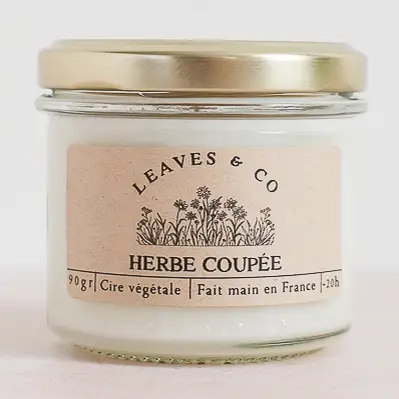 Bougie parfumée artisanale cire végétale - Herbe coupée