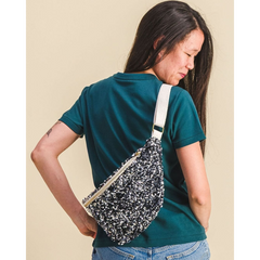 Sac banane à langer à sequins - Argenté