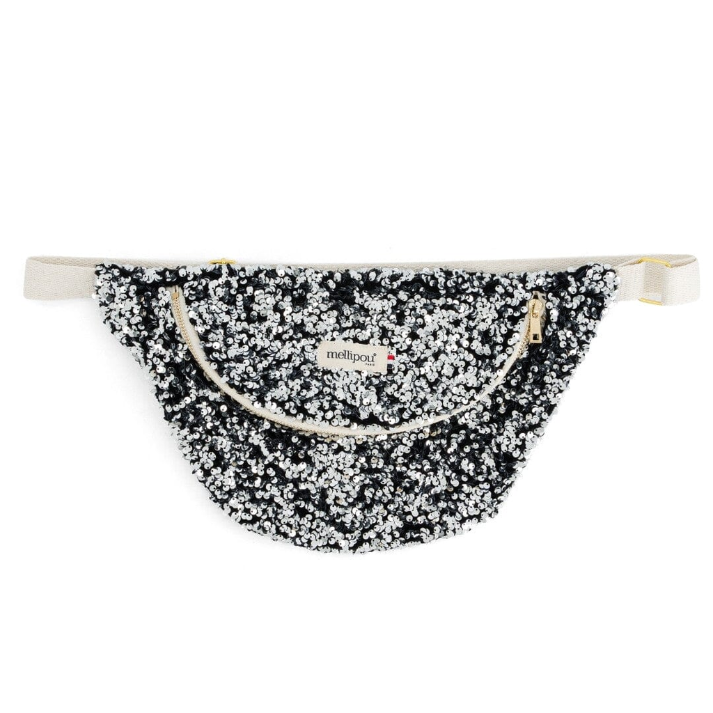 Sac banane à langer à sequins - Argenté