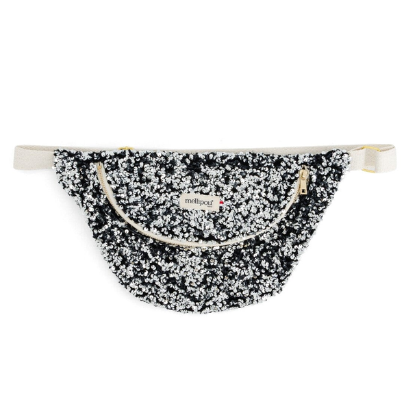 Sac banane à langer à sequins - Argenté