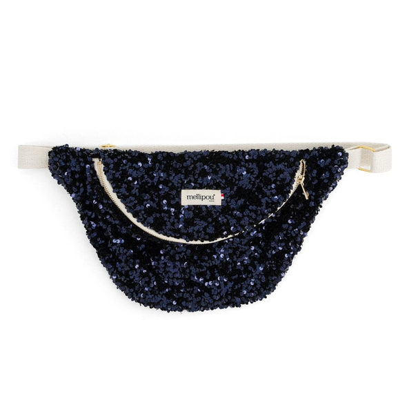 Sac banane à langer à sequins - Bleu