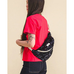 Sac banane à langer à sequins - Bleu