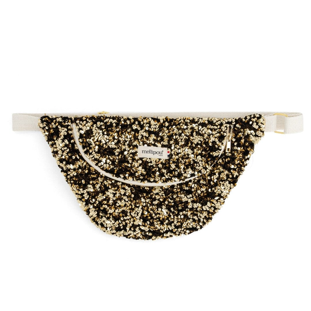Sac banane à langer à sequins - Doré