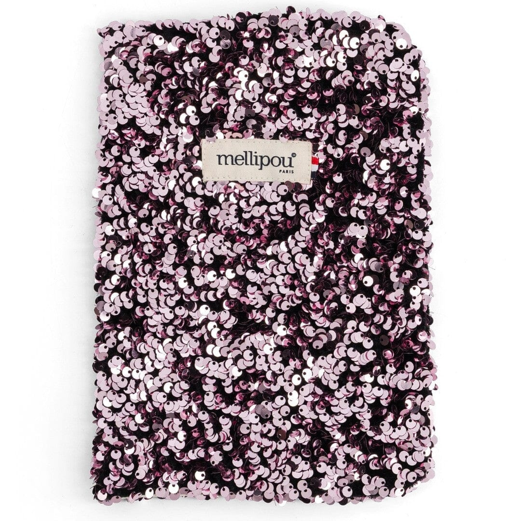Housse carnet de santé à sequins - Rose