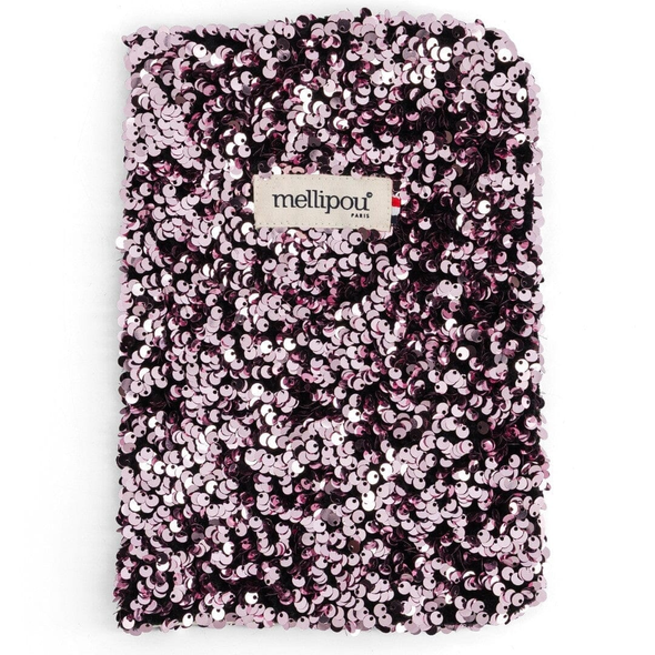 Housse carnet de santé à sequins - Rose