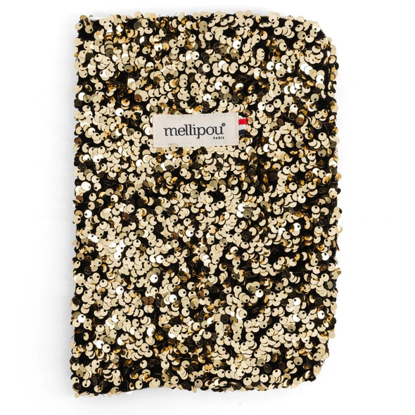 Housse carnet de santé à sequins - Doré