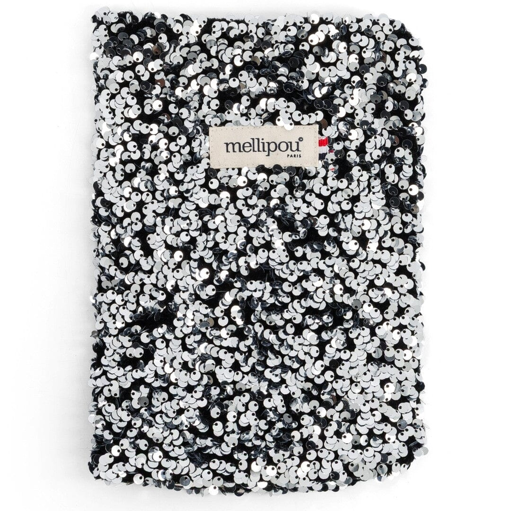 Housse carnet de santé à sequins - Argenté