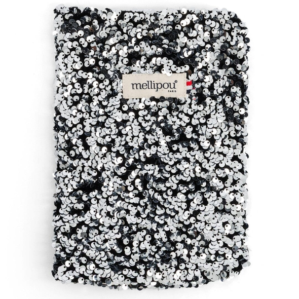 Housse carnet de santé à sequins - Argenté