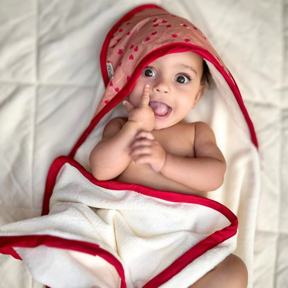 Cape de bain bébé - Amour