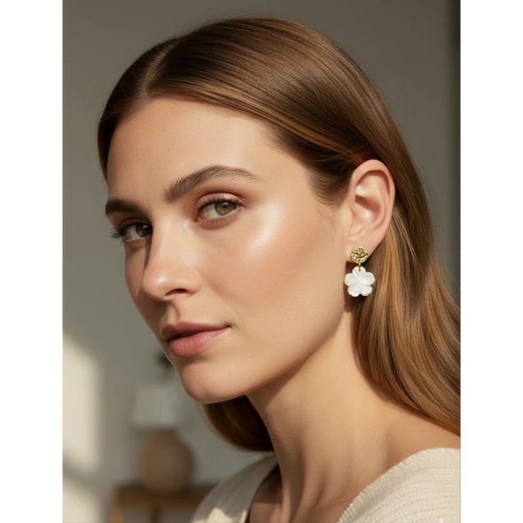 Boucles d'oreilles Mila avec médaille