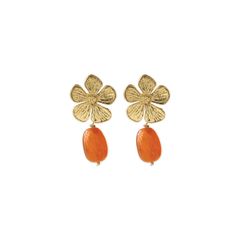 Boucles d'oreilles Prairie - Cornaline