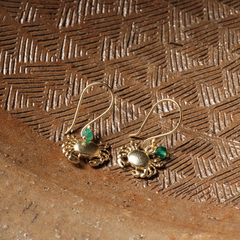 Boucles d'oreilles Crabe - Aventurine