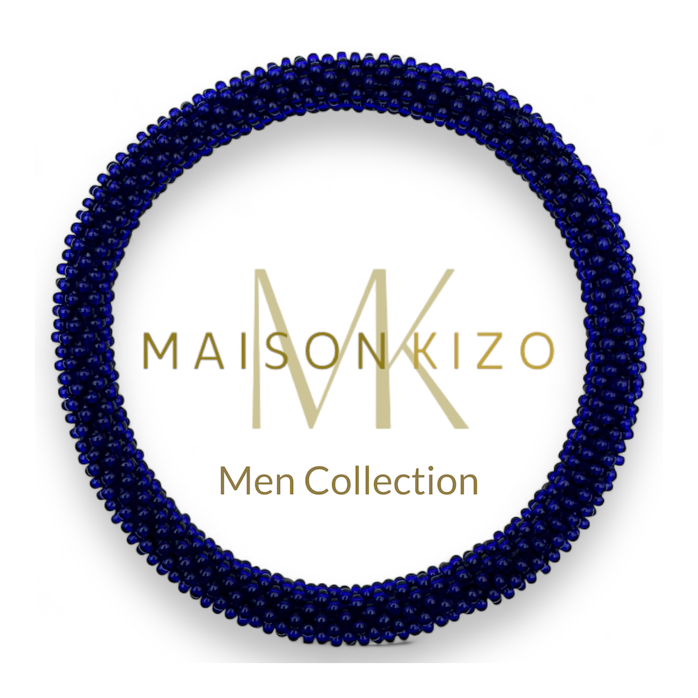 Bracelet népalais Homme, Bleu