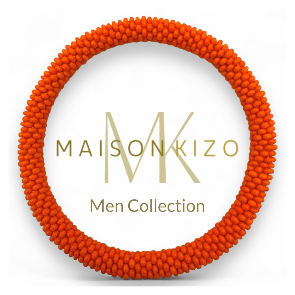 Bracelet népalais Homme, Orange