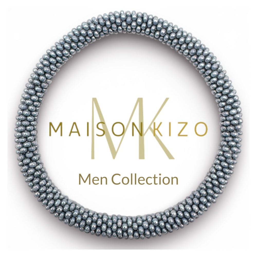 Bracelet népalais Homme, Gris