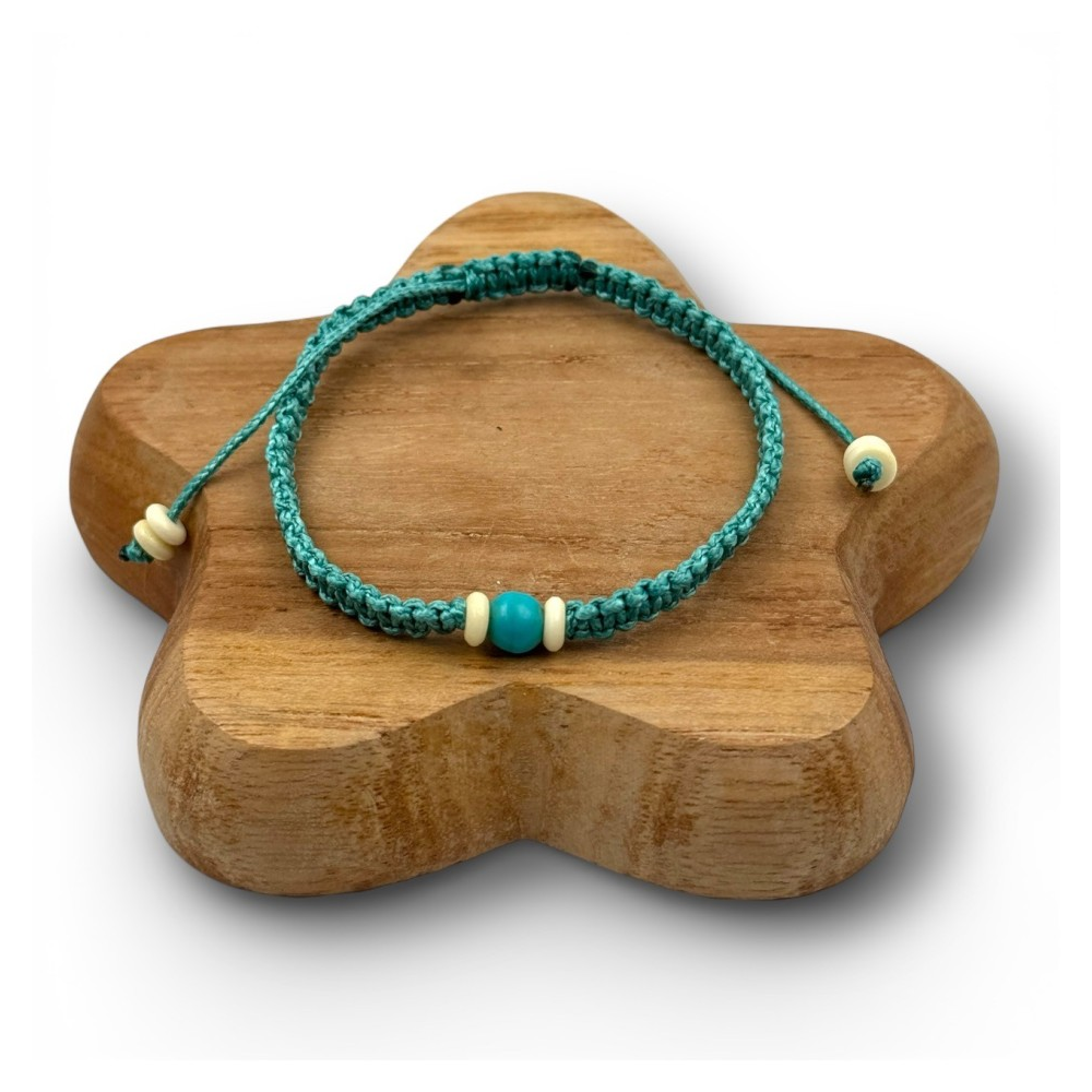 Bracelet homme tissé - Turquoise