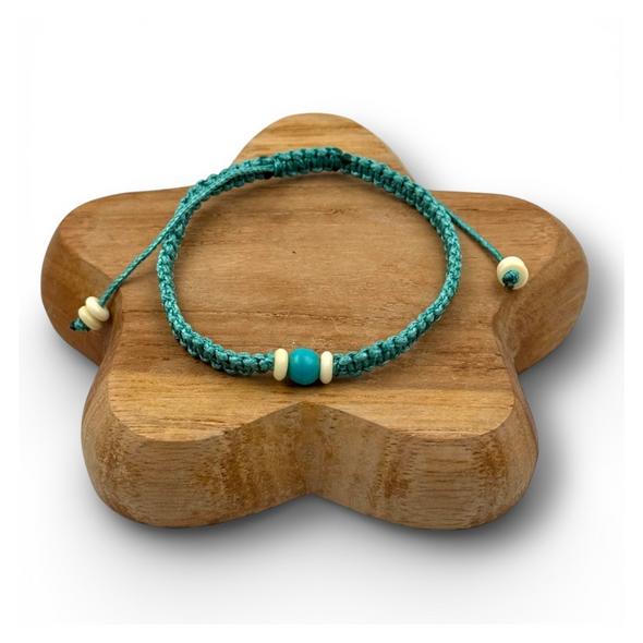 Bracelet homme tissé - Turquoise